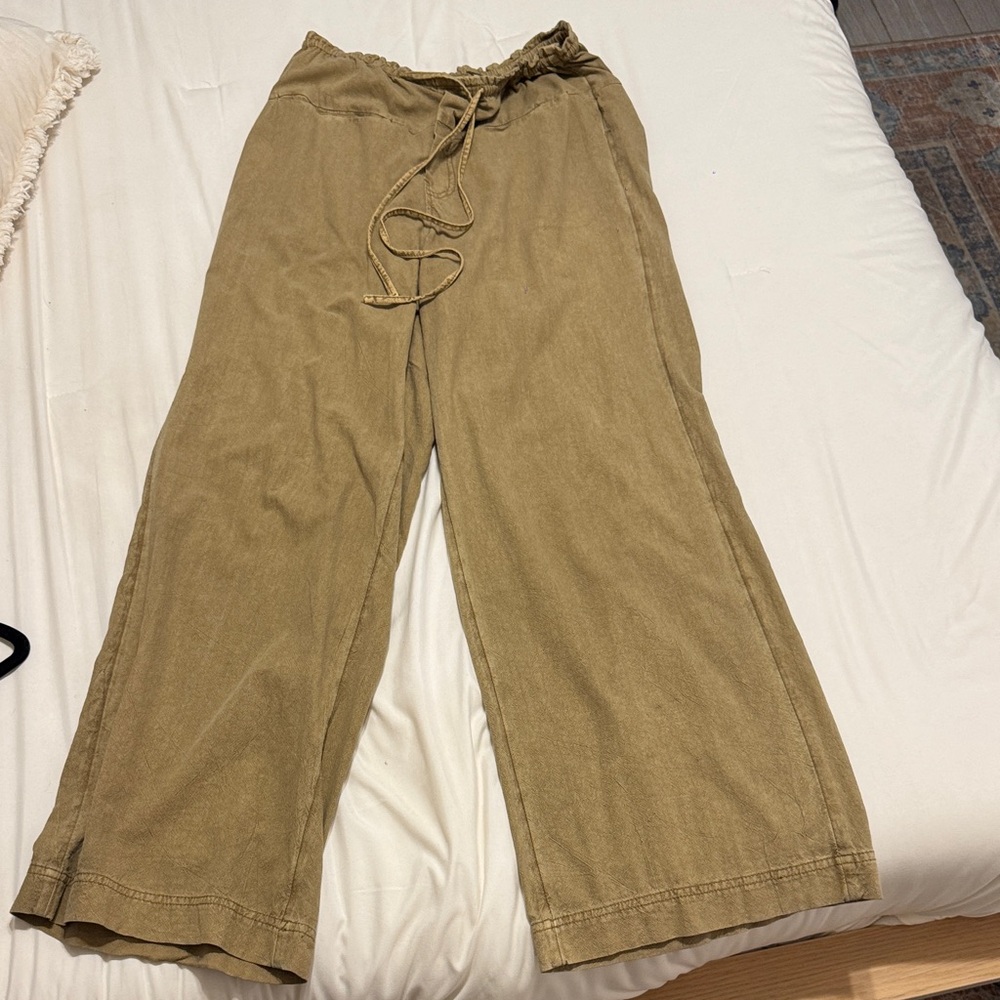 Free People Olive Green Casual Pants
